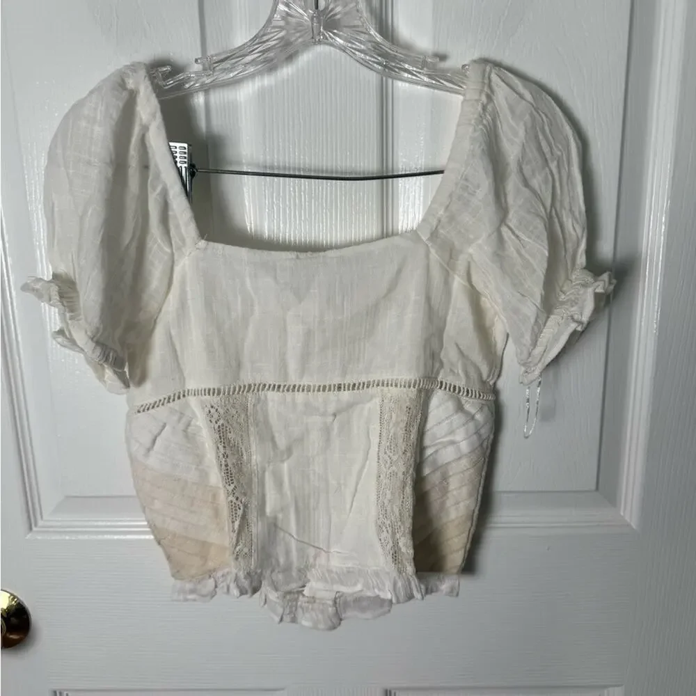 Free People Bali Alana Top & Pant Set in White  XS